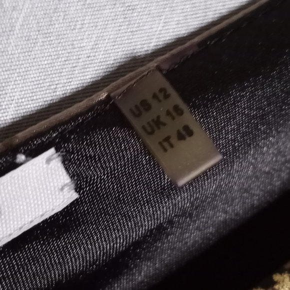 Tahari Women's Dress Gold/Brown Metallic Floral Sleeveless Sheath Knee Length 12 - Picture 9 of 10